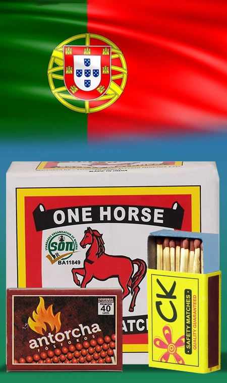 Splints premium woods wooden safety matches from eco-friendly custom matchbox maker in Portugal